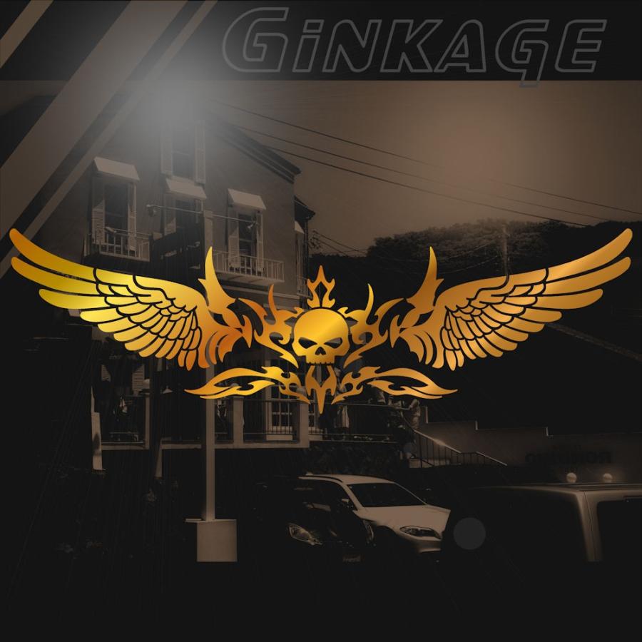 ドクロ スカル ステッカー かっこいい 骸骨 アメリカン トライバル ステッカー C3 011 007 15 48 銀影工房 通販 Yahoo ショッピング