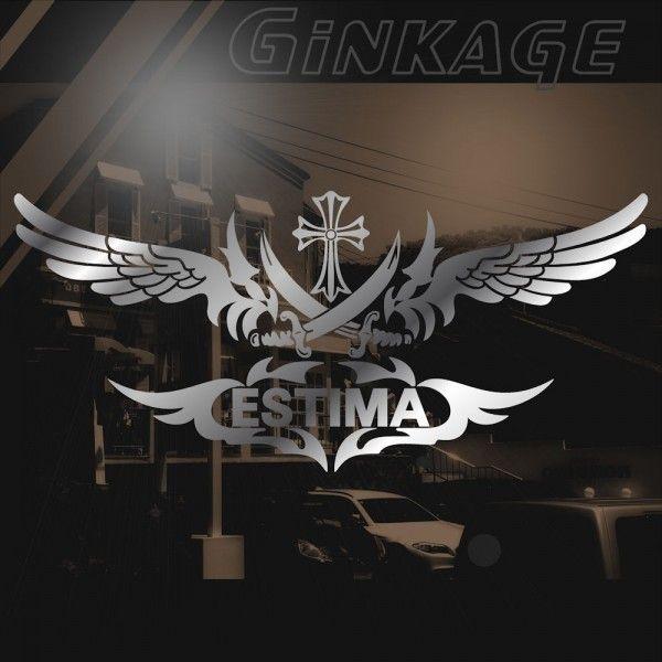 愛車種名が入る かっこいい 十字架 ウイング 車 ステッカー オリジナル メーカー ロゴ エンブレム リアガラス用 C3 Wing 01 Emb 18 40 銀影工房 通販 Yahoo ショッピング