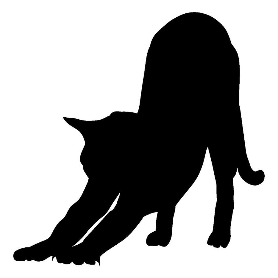 猫用品 アクセサリー 猫 ステッカー ねこ シール 猫 シルエット サイズ １２ｃｍ １２ｃｍ C4 000 11 12 12 銀影工房 通販 Yahoo ショッピング