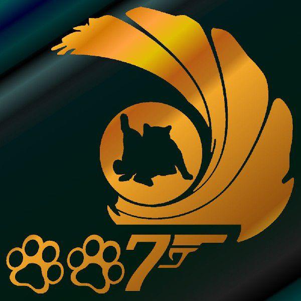 車 ステッカー おもしろ かっこいい 猫 ００７ パロディー カー ステッカー C4 007 P4 15 15 銀影工房 通販 Yahoo ショッピング