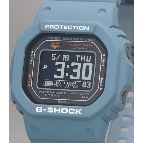 スマートウォッチ メンズ Gショック 5600型 充電式 ケース幅45mm スピードモデル ポリウレタンベルト ブルー/ブラック色 G-SHOCK 111QDWH56002_2