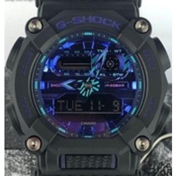 腕時計 メンズ Gショック 900型 クォーツ ケース幅50mm ポリウレタンベルト ブラック/ブルー色 G-SHOCK 111QGA900VB1A｜ginlux-don｜03