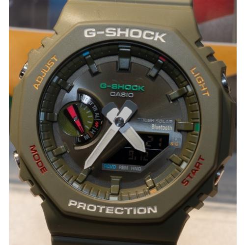 スマートウォッチ メンズ Gショック 2100型 ソーラー ケース幅45mm 薄型・軽量 ポリウレタンベルト カーキ/カーキ色 G-SHOCK 111QGAB2100FC3A_2