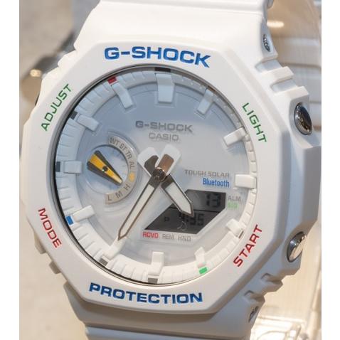 スマートウォッチ メンズ Gショック 2100型 ソーラー ケース幅45mm 薄型・軽量 ポリウレタンベルト ホワイト/ホワイト色 G-SHOCK 111QGAB2100FC7A_2