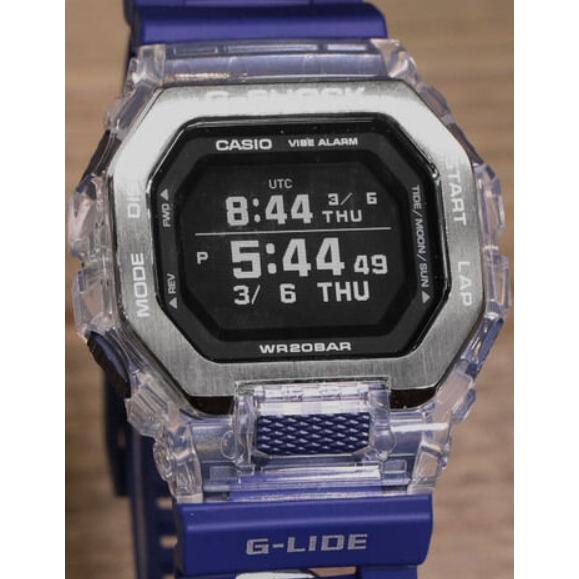 スマートウォッチ メンズ Gショック 100型 クォーツ ケース幅45mm Gライド ポリウレタンベルト クリア/ブラック色 G-SHOCK 111QGBX100S2_2
