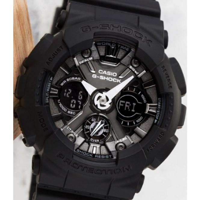 腕時計 メンズ Gショック 120型 クォーツ ケース幅45mm Sシリーズ ポリウレタンベルト ブラック/ブラック色 G-SHOCK 111QGMAS120MF1A｜ginlux-don｜03
