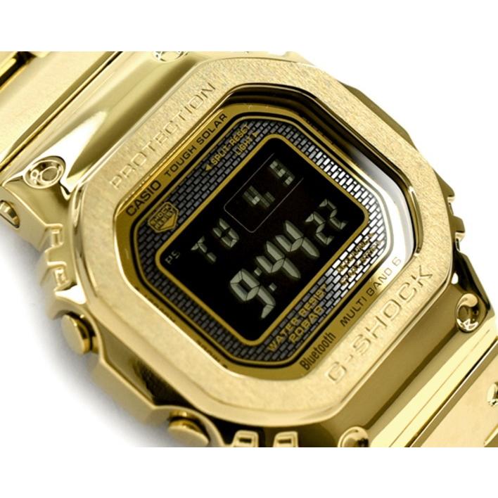 スマートウォッチ メンズ Gショック 5600型 電波 ソーラー ケース幅45mm スピードモデル ステンレスベルト ゴールド/ブラック色 G-SHOCK 111QGMWB5000GD9_2