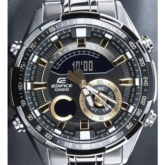 腕時計 メンズ カシオ クォーツ ケース幅45mm エディフィス ステンレスベルト シルバー/ブラック×ゴールド色 CASIO 113QERA600D1A9｜ginlux-don｜03