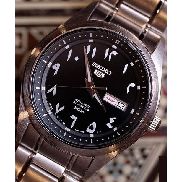 SEIKO 5 自動巻き 時計 黒文字盤 ステンレスバンド SEIKO 5 自動巻き 時計 黒文字盤 ステンレスバンド