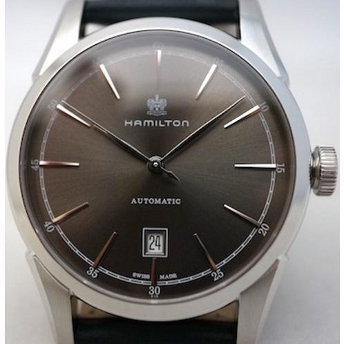 最新 腕時計 メンズ ハミルトン オートマチック ケース幅40mm スピリットオブリバティ 革ベルト シルバー/グレー/ネイビー色 HAMILTON 161942415691 【XUR1583478571】(55839円)