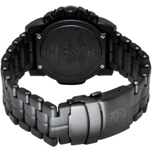 腕時計 メンズ ルミノックス クォーツ ケース幅50mm SEA ネイビーシールズカラーマーク3080 クロノ カーボンベルト ブラック/ブラック色 Luminox 17883082BO｜ginlux-don｜02
