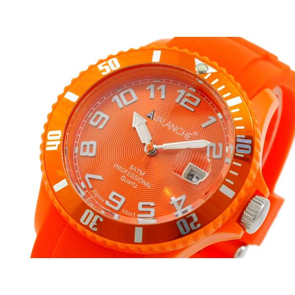 腕時計 メンズ・レディース兼用 アバランチ クォーツ ケース幅40mm アルファ ポリウレタンベルト オレンジ/オレンジ色 AVALANCHE 1AQAV100SOR40｜ginlux-don｜03