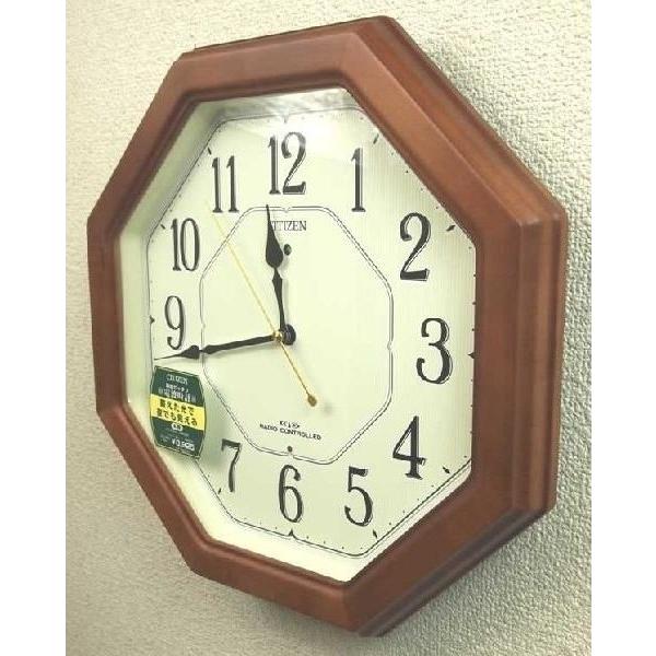 CITIZEN（シチズン） 掛時計 340×340×54mm 木製 暗所発色 ネムリーナ