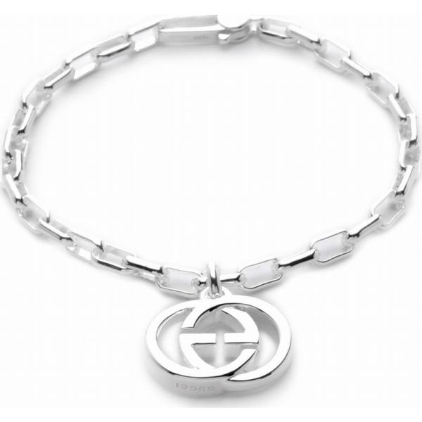 ブレスレット メンズ グッチ トップ幅2cm サークルトップ 円形 21号 シルバー925 GUCCI 3121295711J8400810621