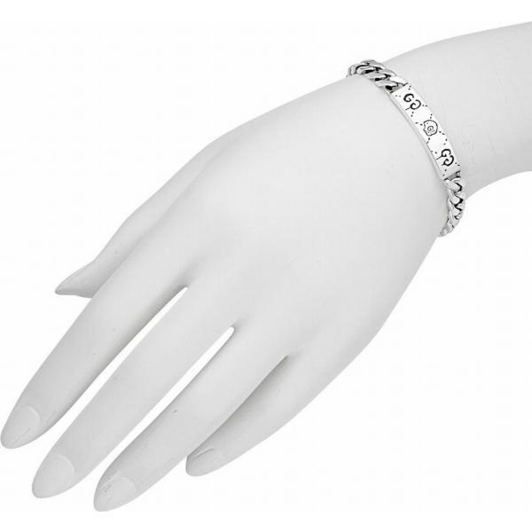 ブレスレット メンズ グッチ トップ幅3cm プレートトップ 四角形 17号