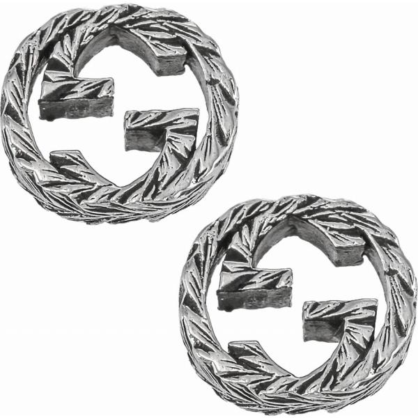 公式正規品 ピアス メンズ グッチ トップ幅1 1cm サークルトップ 円形 両耳用 シルバー925 Gucci j 大好評売り Superavila Com