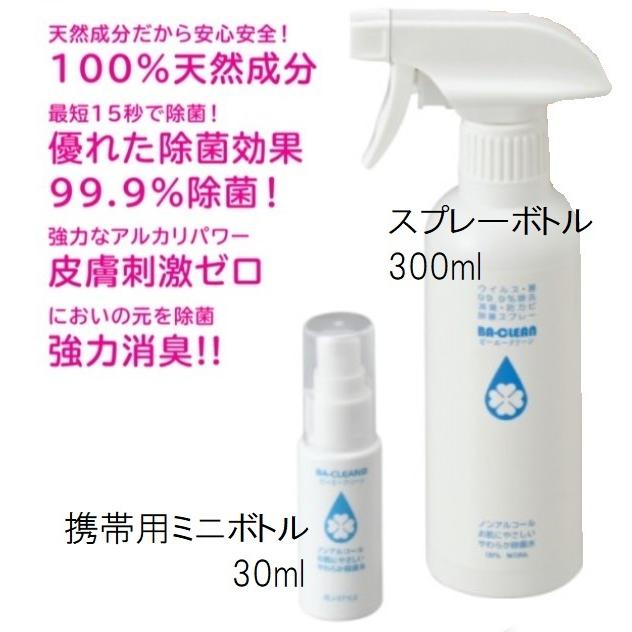 強力除菌消臭剤ＢＡ−ＣＬＥＡＮ　スプレーボトル300ml(12本入)　※個別送料￥880