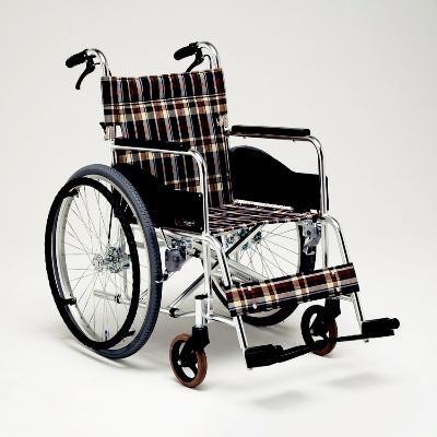 標準式アルミ製自走式車椅子【AR-201B】S-1 座幅指定:40cm＜非課税＞※送料別途　まずはお問い合わせ下さい。