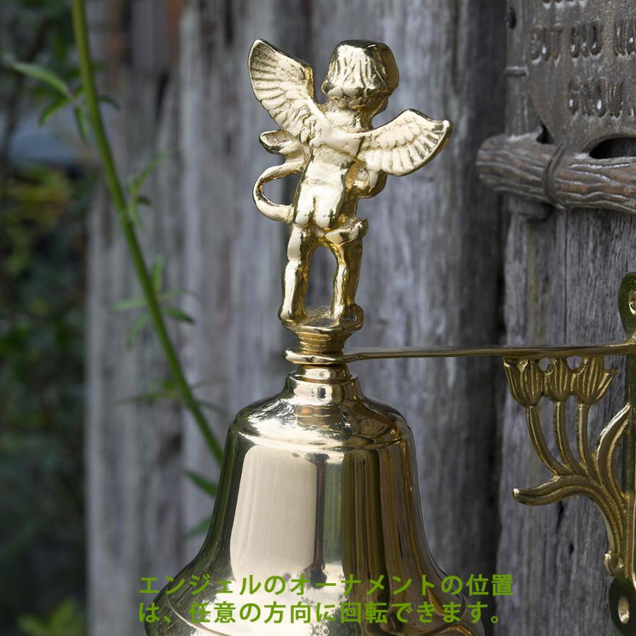 真鍮ガーデンベル エンジェル ANGEL 天使 金色 真鍮磨仕上 号鐘 呼び鈴