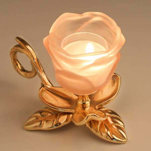 (価格交渉可)ロウソクたて 燭台 真鍮製品 ローソク立て キャンドルフォルダー (ティー