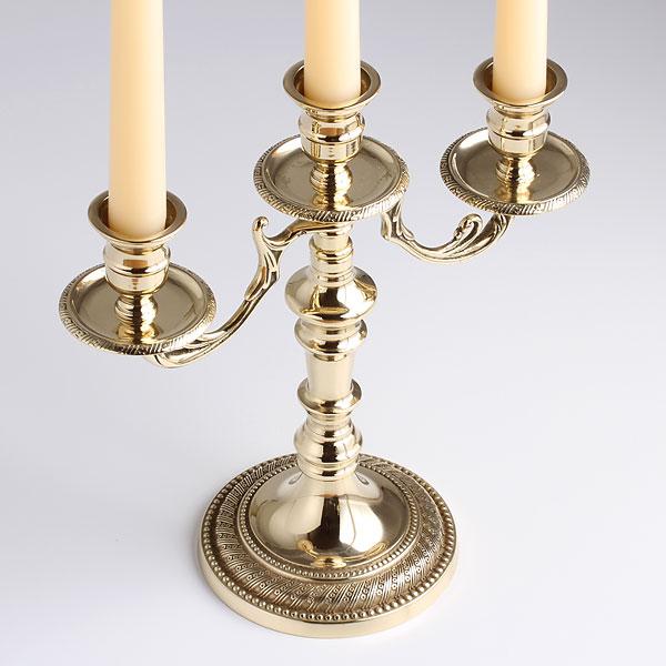 キャンドル立て 大型 ３灯 立て イタリア製 真鍮製 貴重品 燭台 イタリア製 真鍮製品 ローソク立て キャンドルフォルダー