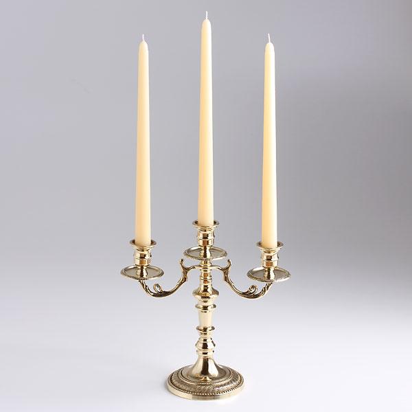 キャンドル立て 大型 ３灯 立て イタリア製 真鍮製 貴重品 燭台 イタリア製 真鍮製品 ローソク立て キャンドルフォルダー