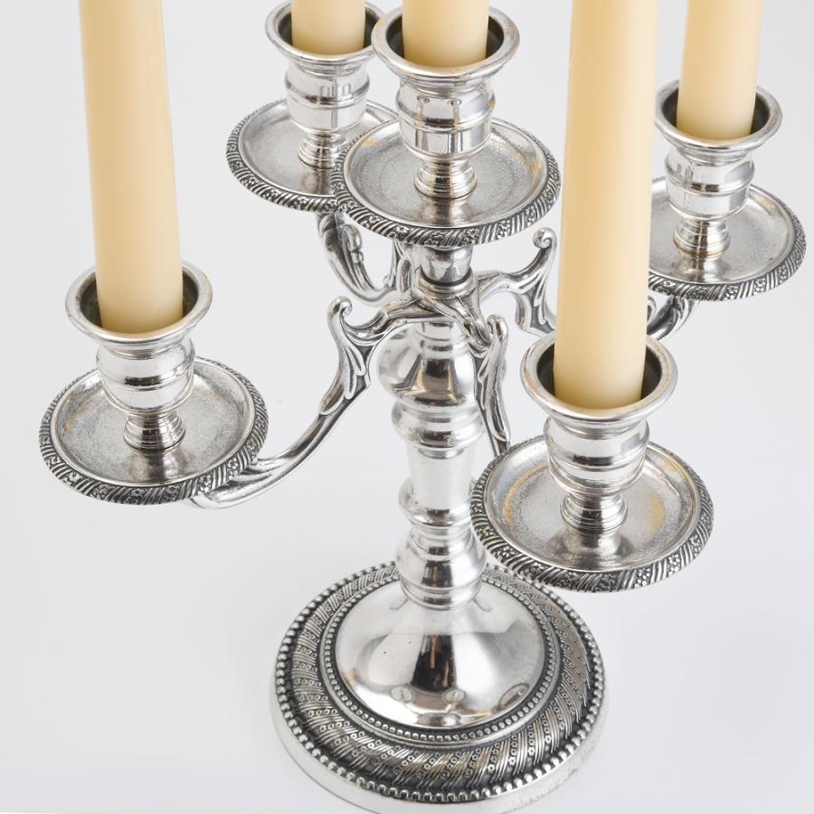 燭台 イタリア製 シルバー 銀メッキ 真鍮製品 ローソク立て