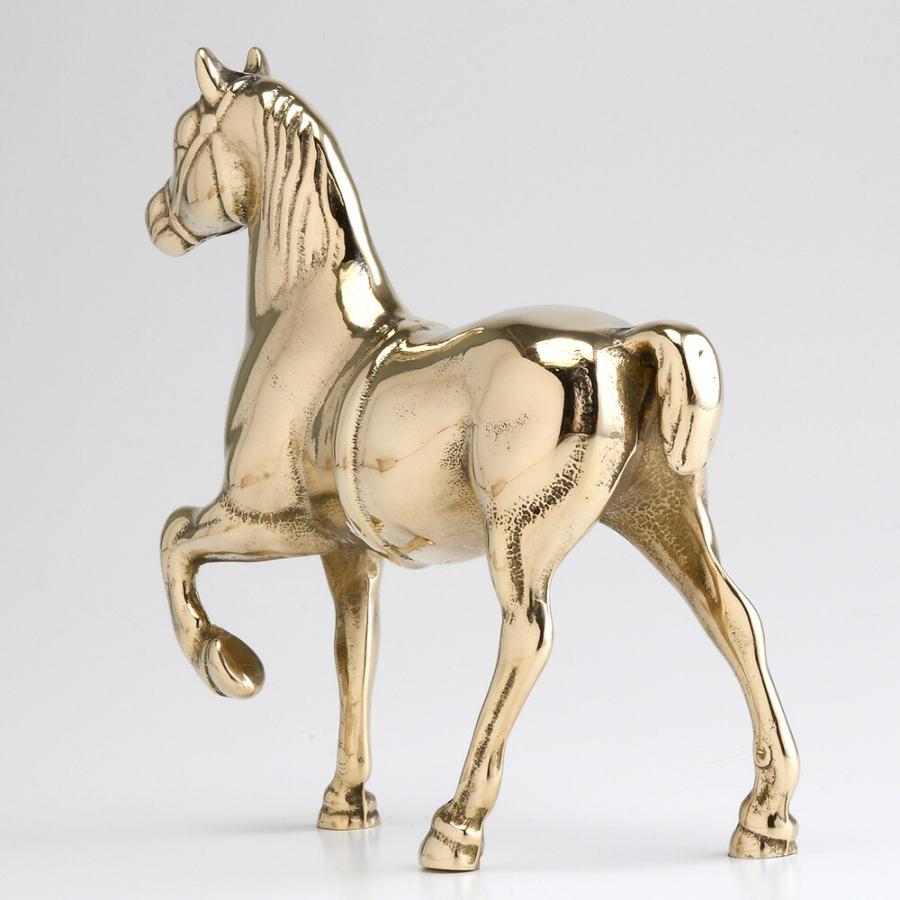 イタリア製 真鍮 馬 ブロンズ 置物 ホース 競馬 HORSE PONY STALLION 