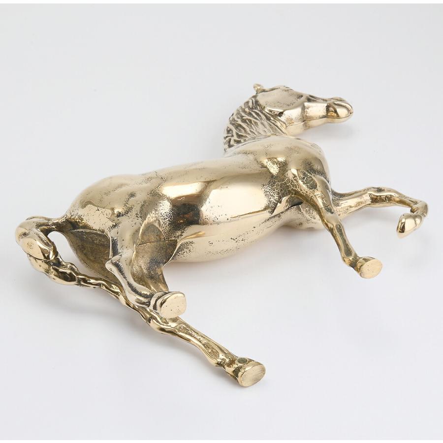 イタリア製 BRASS 真鍮 馬 ブロンズ 置物 ホース 競馬 HORSE PONY 金色