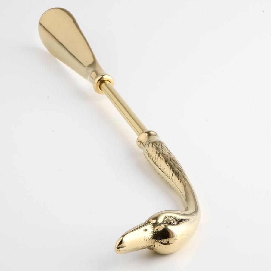 ずっしりとした重量感 靴ベラ 真鍮製品 金属製クツベラ 靴べら ダック