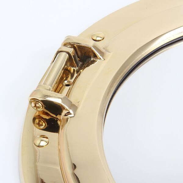 丸鏡 開閉式 丸窓 真鍮 壁掛け 壁面取付 ミラー 金色 D1:D72ド取付