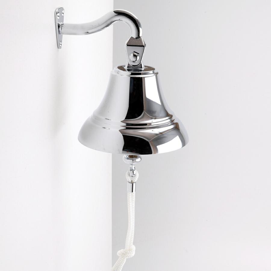イタリア製 真鍮 シップベル銀色 クロームメッキ 号鐘 SHIPBELL 呼び鈴