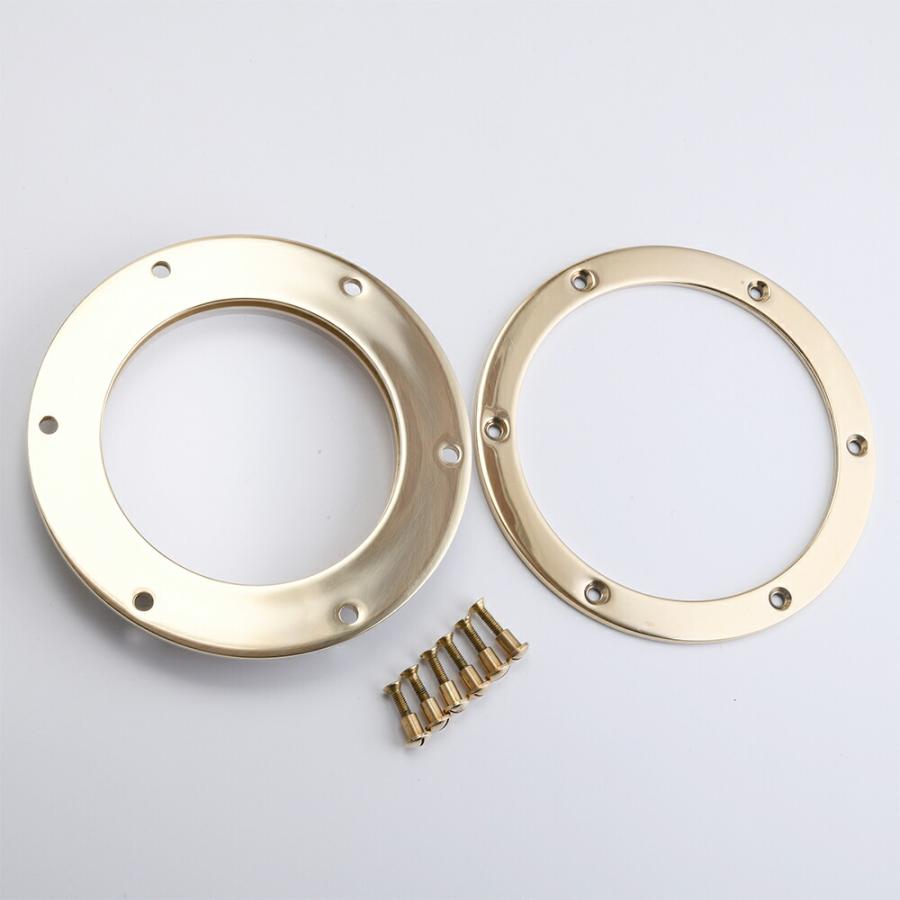 イタリア製 真鍮 船舶金物 固定式 丸窓 (透明ガラス クモリガラス 鏡