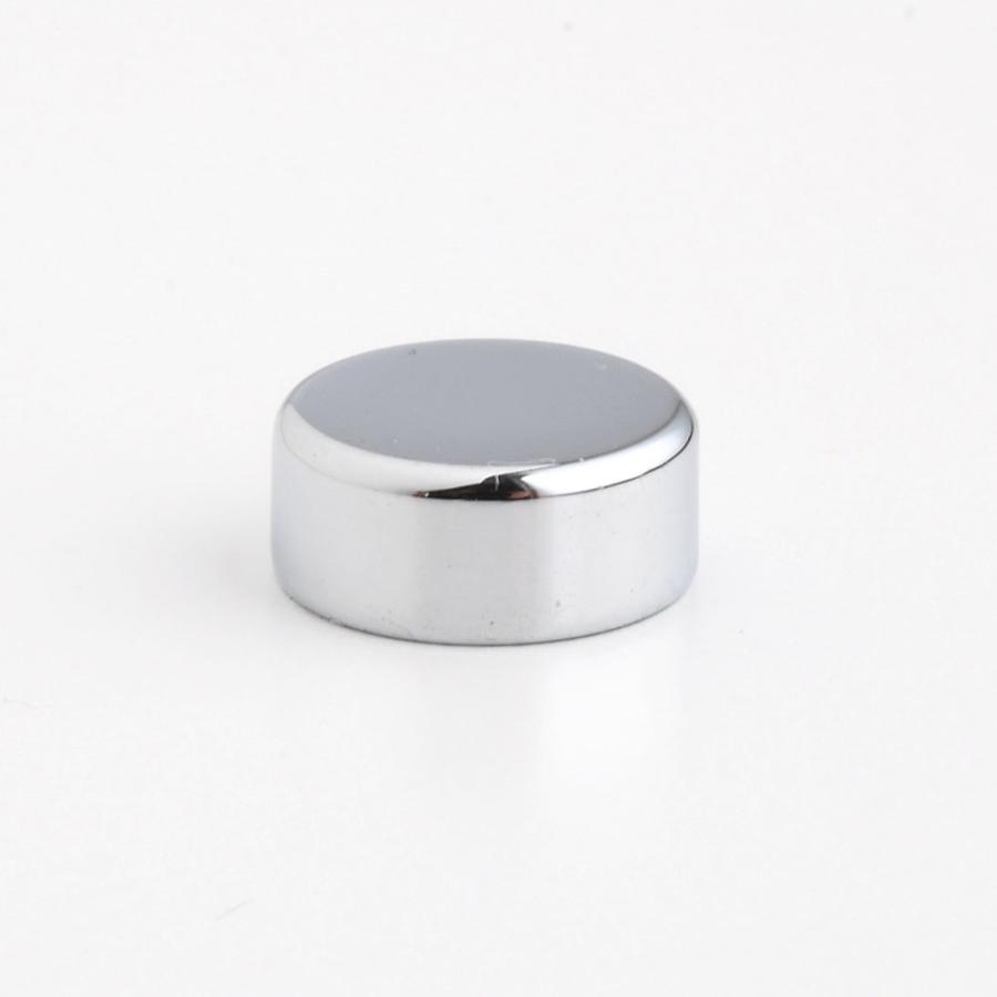 ビスキャップ 真鍮製 銀色 12mm) クロームメッキ 仕上げ ネジ頭を隠す