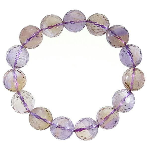 天然石　ボリビア産　バイカラー　アメトリン　ブレスレット　１１.５mm 天然石ボリビア産バイカラーアメトリンブレスレット11.5mm