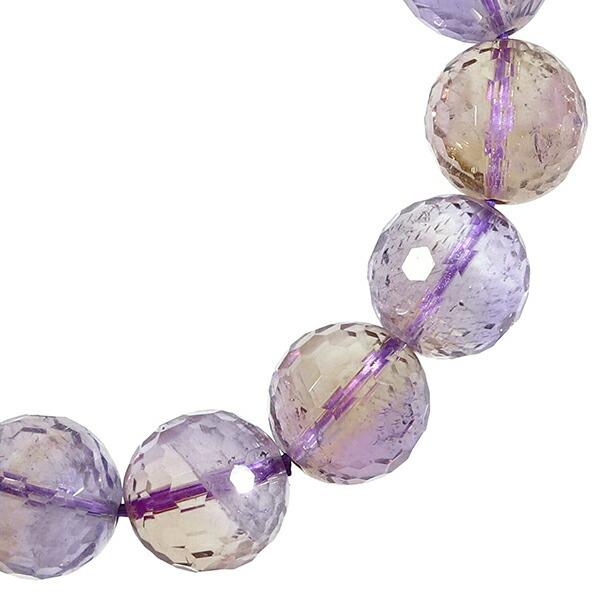 0301178 ラビットアメジストブレスレット13.5ミリ18センチ