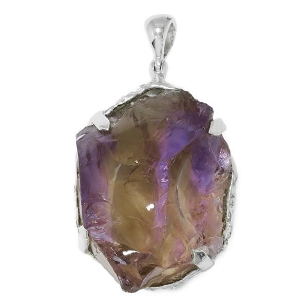 アメトリン 原石 シルバー ペンダントトップ 天然石 パワーストーン