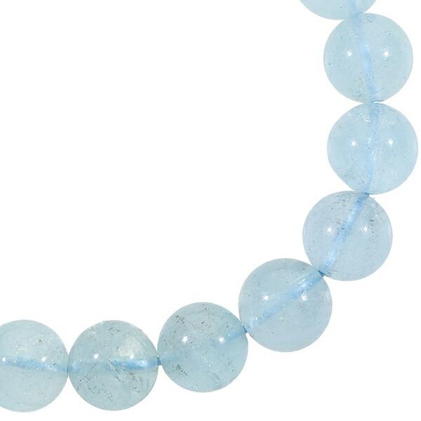 アクアマリン ブレスレット 9mm 18cm メンズM レディースL サイズ 3月