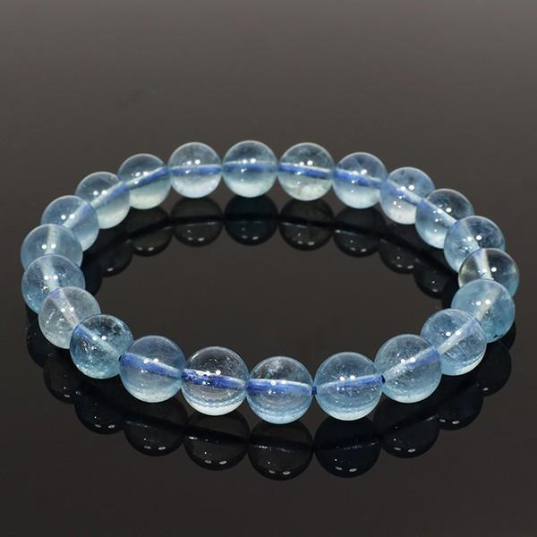 アクアマリン ブレスレット 9.7mm 20cm 高品質 サンタマリアアクア