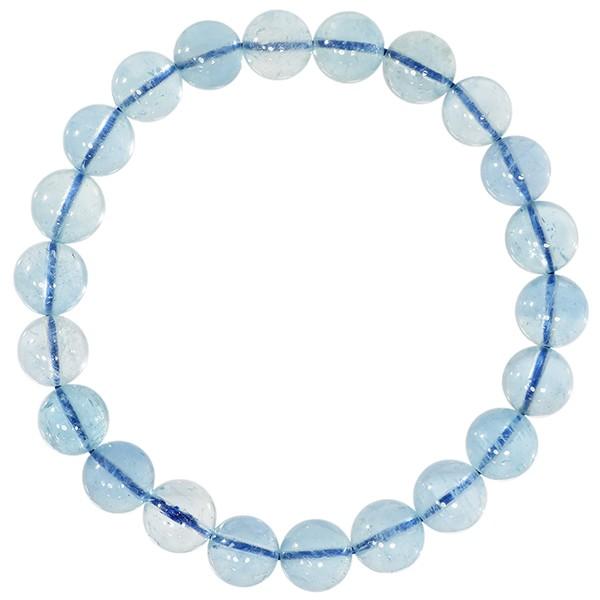 アクアマリン ブレスレット 9.7mm 20cm 高品質 サンタマリアアクア