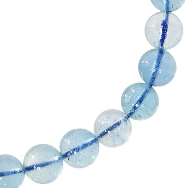 アクアマリン ブレスレット 9.7mm 20cm 高品質 サンタマリアアクア