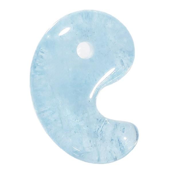 アクアマリン 勾玉 縦約2cm 3月 誕生石 天然石 パワーストーン アクア