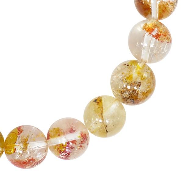 天然オーラクォーツ ブレスレット 12.3mm 18.5cm 高品質