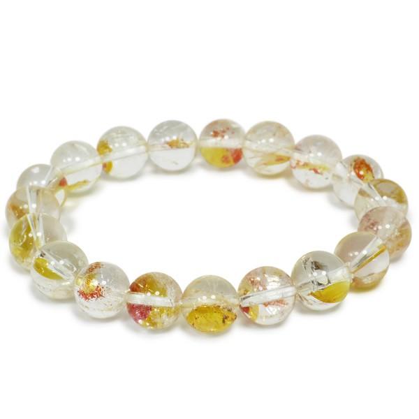 トルマリンオーラ（水晶）ブレスレットA 楽天市場】【オーロラクラック水晶 ブレスレット 約12mm玉