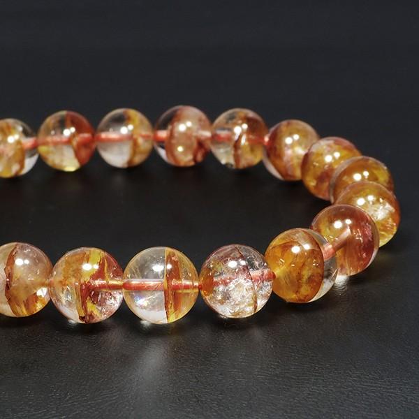 天然 オーラクォーツ 高品質 ブレスレット 9mm 18cm 天然石