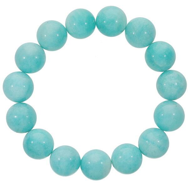 アマゾナイト ブレスレット 大玉 14mm 18~20.5cm M~LL サイズ 天然石