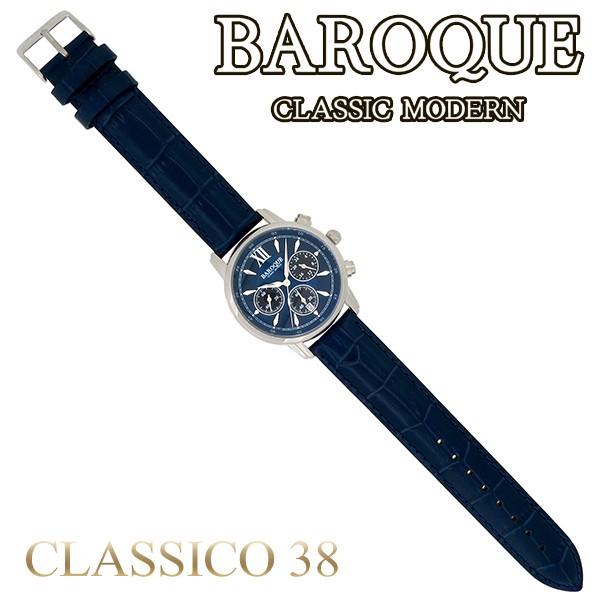 BAROQUE 腕時計 メンズ クロノグラフ 本革ベルト ブランド バロック