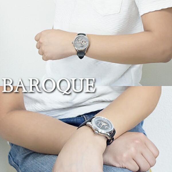 BAROQUE 腕時計 ブランド ウォッチ GENTILE BA3002S-13B ジェンティーレ 時計 メンズ 紳士 かっこいい 自動巻き スケルトン 本革ベルト 爆買の画像