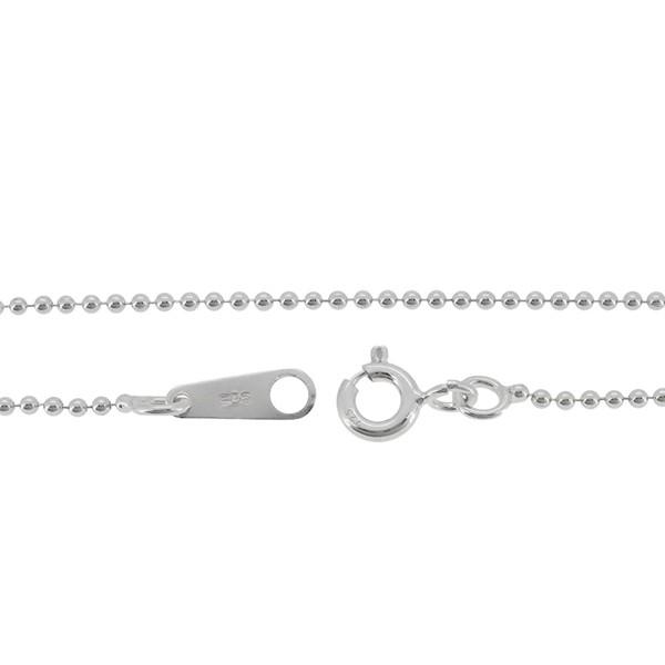 シルバー925 ネックレス ボールチェーン 38cm 直径約1.2mm シルバー
