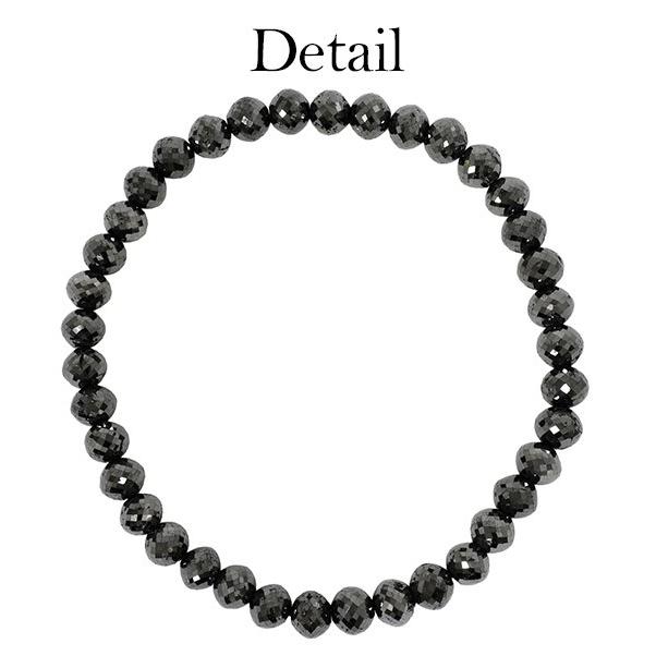 天然ブラックダイヤモンド ブレスレット 52カラット 大粒 ブラック